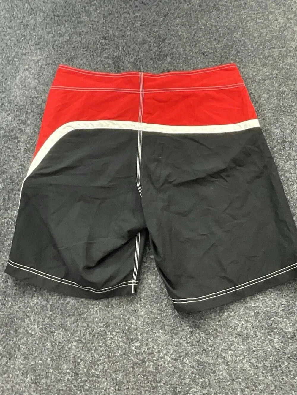 Mossimo Men's Board Shorts Size 36 Red Black Surf Swim Trunks Drawstring